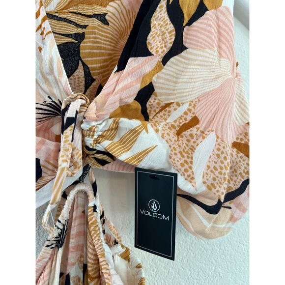 NWT Volcom Vintage Printed Maxi Dress XXL Beach Boho Vacation Resort Casual - Picture 10 of 16